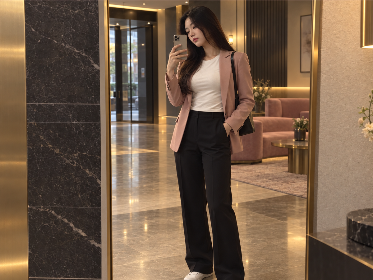 서울 신도림 방문 홈케어 일정을 준비하는 젊은 성인 한국 여성 관리사